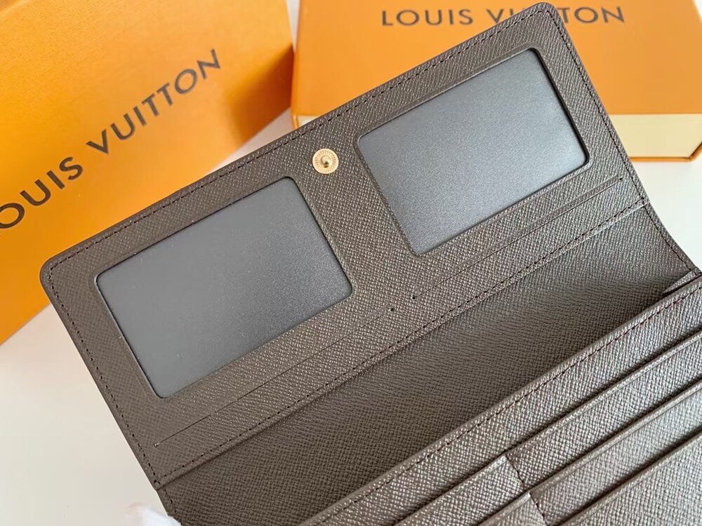 Louis Vuitton Damier Ebene Canvas Portefeuille Sarah Wallet - Picture 8 of 8